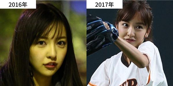板野友美　2016年と2017年の比較