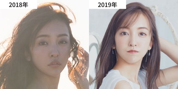 板野友美 2018年と2019年の比較