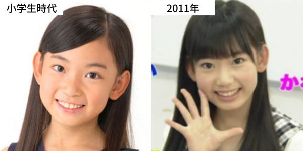 宮脇咲良　小学生時代と2011年の比較