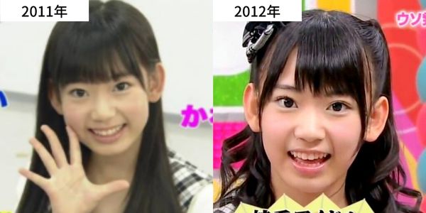 宮脇咲良　2011年と2012年の比較