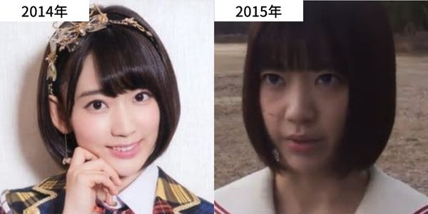 宮脇咲良　2014年と2015年の比較