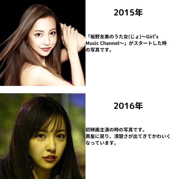 板野友美の2015年と2016年