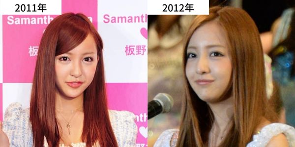 板野友美 2011年と2012年の比較