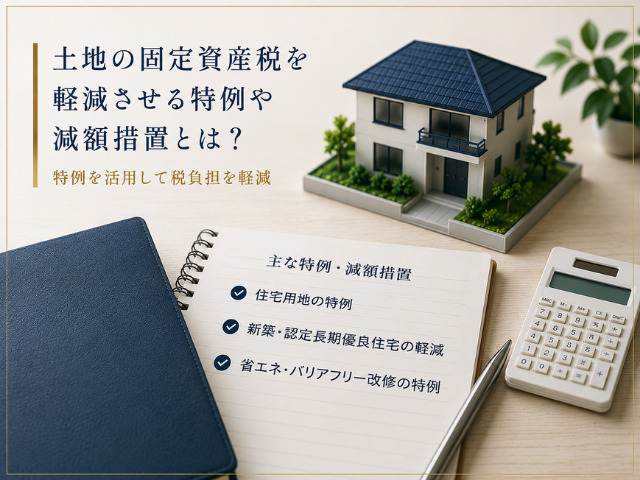 土地の固定資産税の特例と活用して税負担を軽減