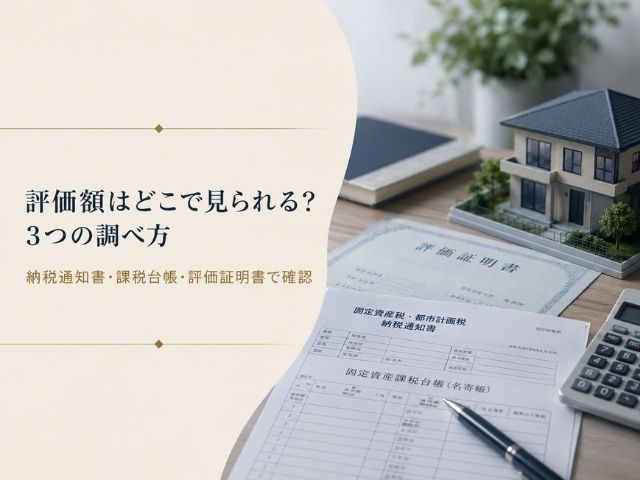 建物の固定資産税評価額は納税通知書・課税台帳・評価証明書で確認