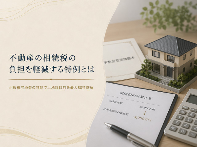 不動産の相続税の負担を軽減する特例とは