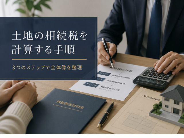 土地の相続税を計算する手順