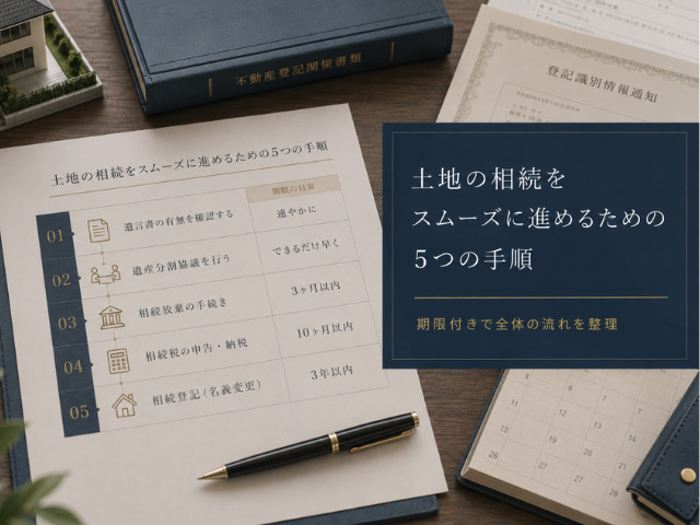土地の相続をスムーズに進めるための5つの手順