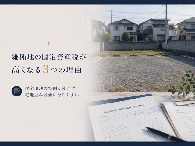 雑種地の固定資産税が高くなる3つの理由