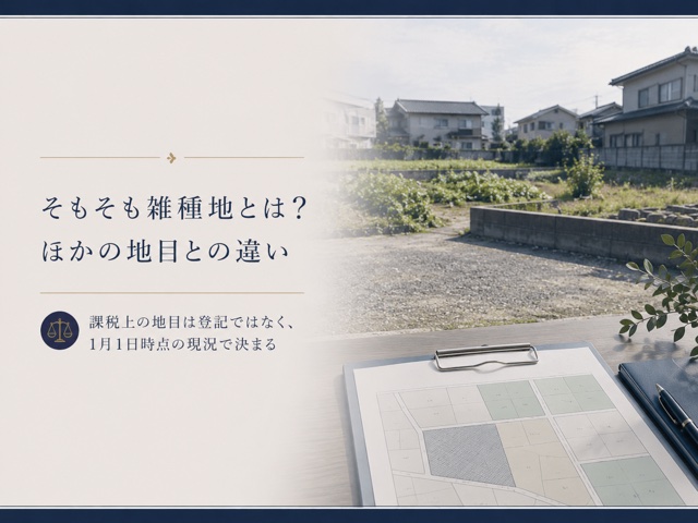そもそも雑種地とは?ほかの地目との違い