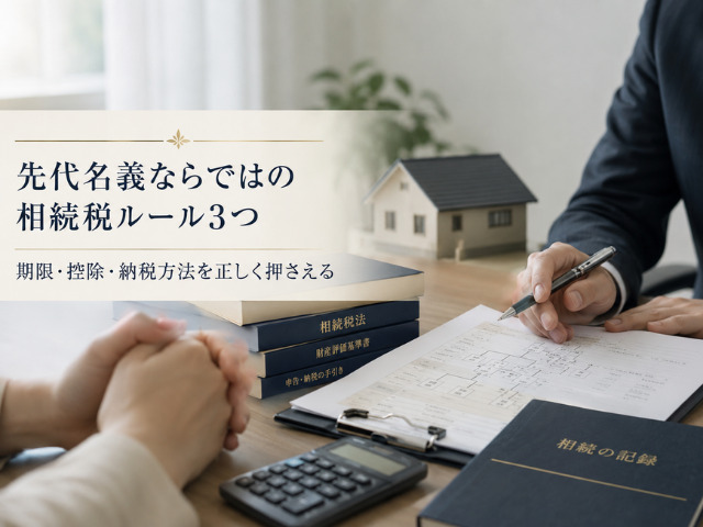 先代名義ならではの相続税ルール3つ