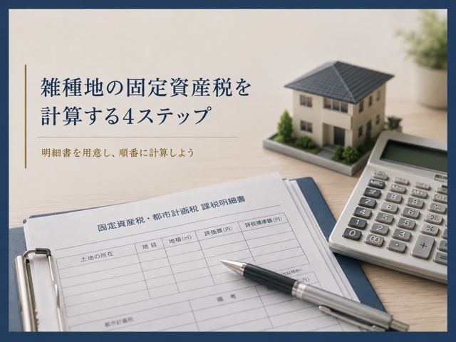 雑種地の固定資産税を計算する4ステップ