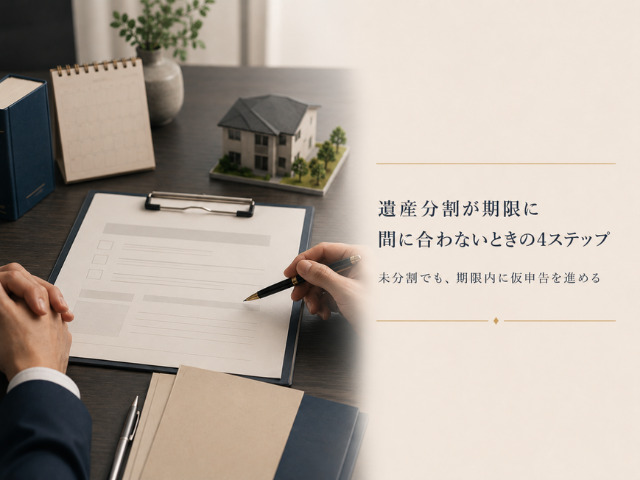 遺産分割が期限に間に合わないときの4ステップ