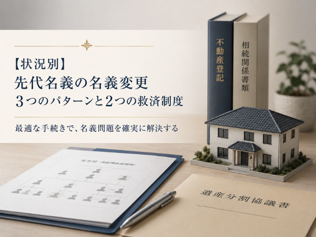 【状況別】先代名義の名義変更｜3つのパターンと2つの救済制度