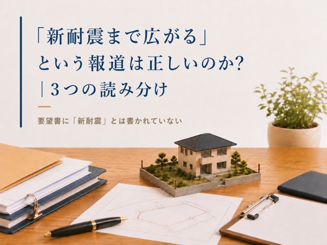 「新耐震まで広がる」という報道は正しいのか|要望書に書かれている言葉
