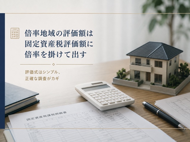 倍率地域の評価額は固定資産税評価額に倍率を掛けて出す