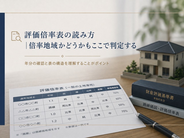 評価倍率表の読み方｜倍率地域かどうかもここで判定する