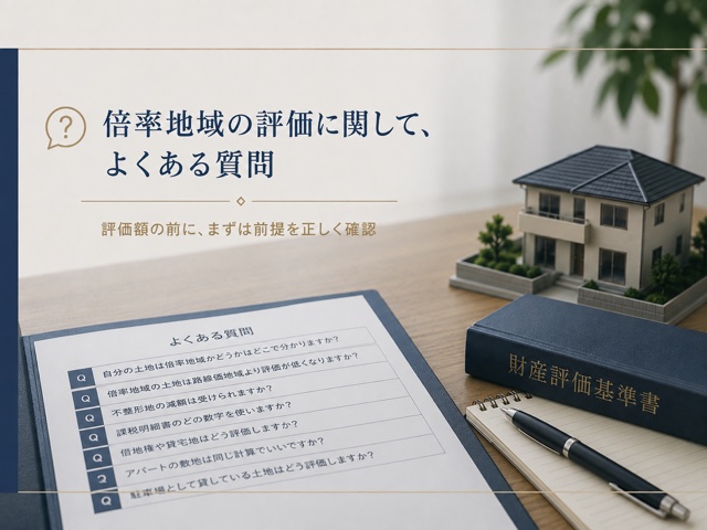 倍率地域の評価に関して、よくある質問