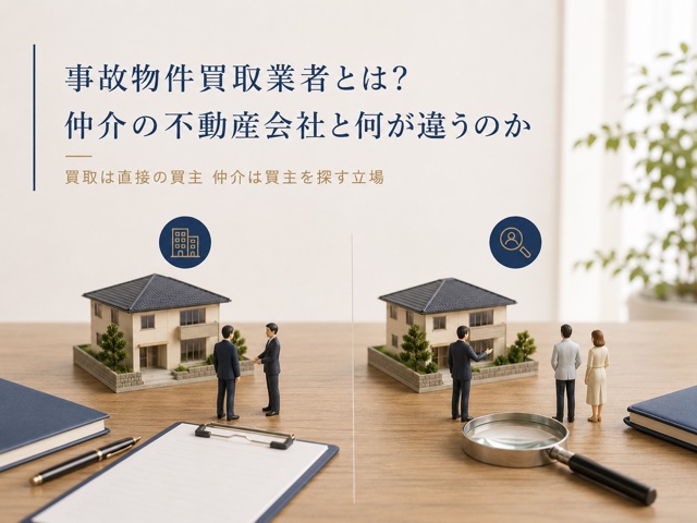 事故物件買取業者とは?仲介の不動産会社と何が違うのか