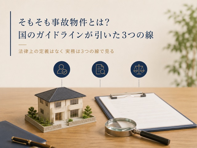 そもそも事故物件とは?国のガイドラインが引いた3つの線