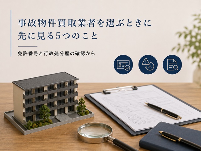 事故物件買取業者を選ぶときに先に見る5つのこと