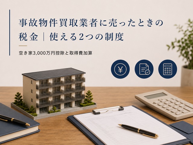 事故物件買取業者に売ったときの税金|使える2つの制度
