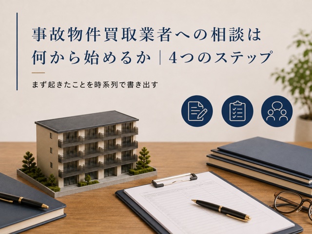 事故物件買取業者への相談は何から始めるか|4つのステップ