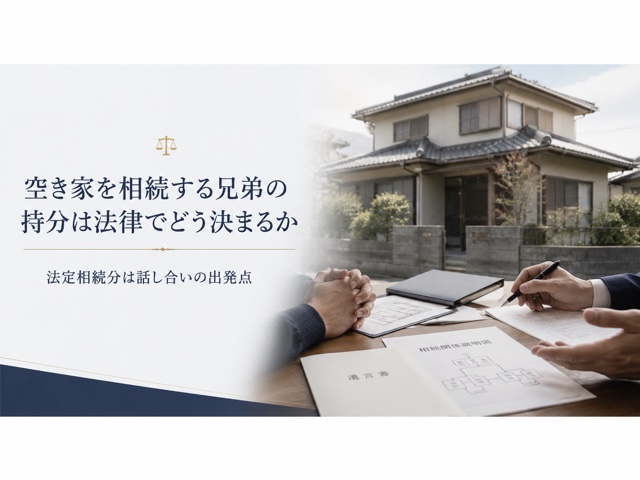 空き家を相続する兄弟の持分は法律でどう決まるか