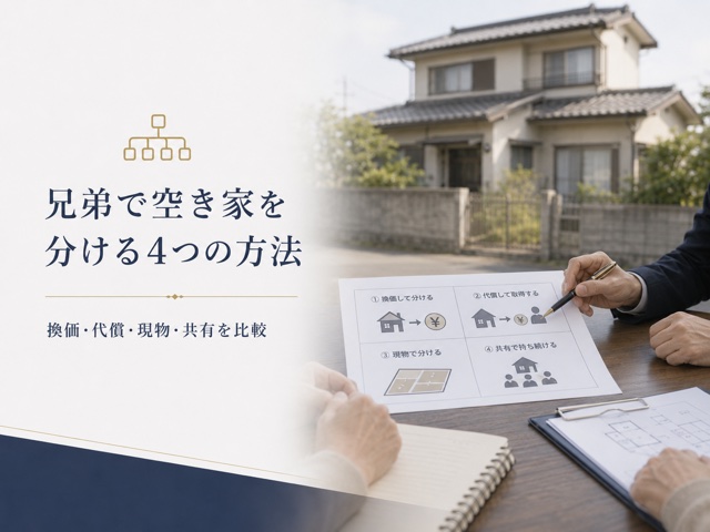 兄弟で空き家を分ける4つの方法