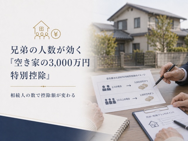 兄弟の人数が効く「空き家の3,000万円特別控除」