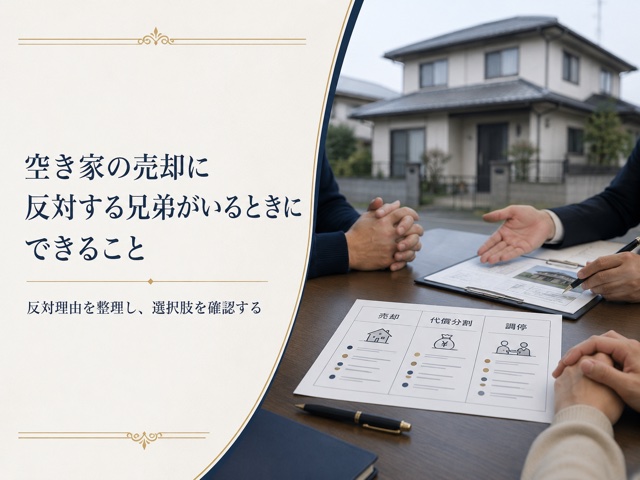 空き家の売却に反対する兄弟がいるときにできること