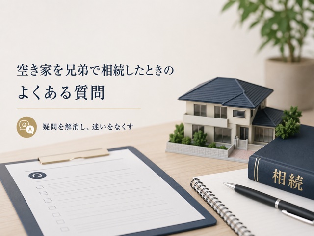 空き家を兄弟で相続したときのよくある質問