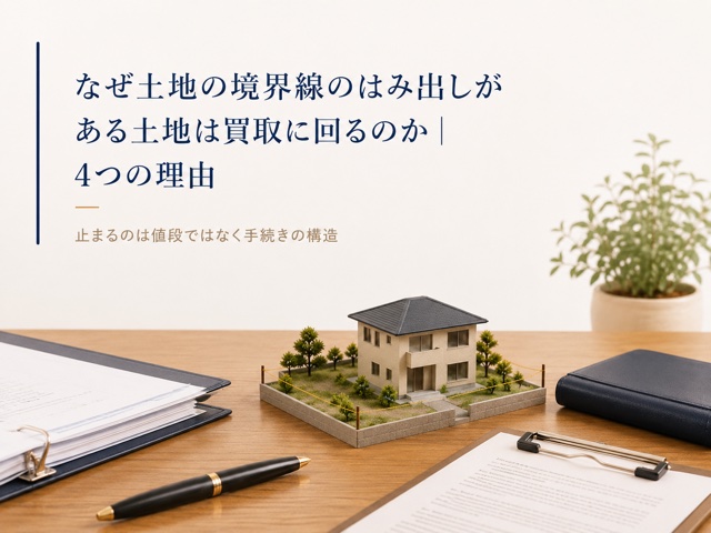 なぜ土地の境界線のはみ出しがある土地は買取に回るのか|4つの理由