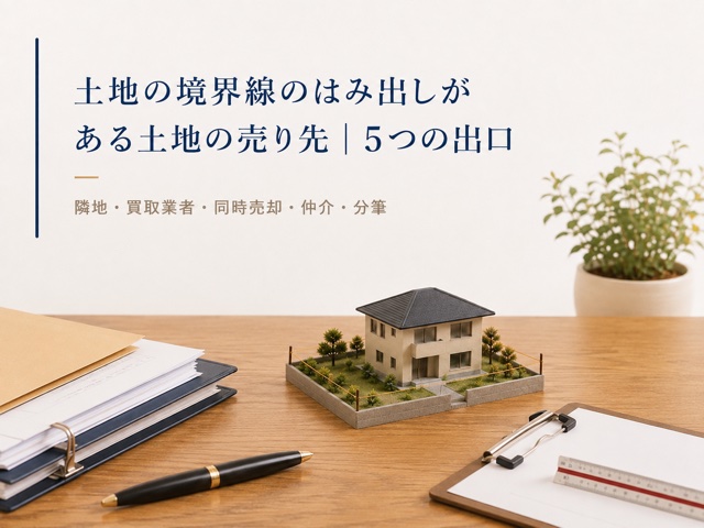 土地の境界線のはみ出しがある土地の売り先|5つの出口