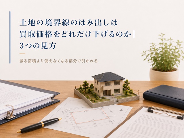 土地の境界線のはみ出しは買取価格をどれだけ下げるのか|3つの見方