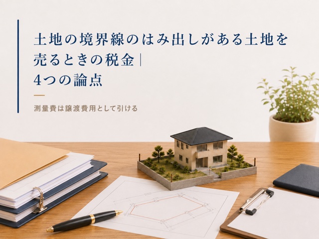 土地の境界線のはみ出しがある土地を売るときの税金|4つの論点