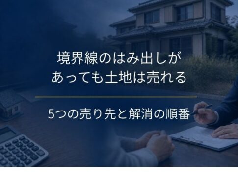 土地の境界線のはみ出しがあっても買取で売れる｜越境の5つの売り先と、動く前に確かめる図面の見方