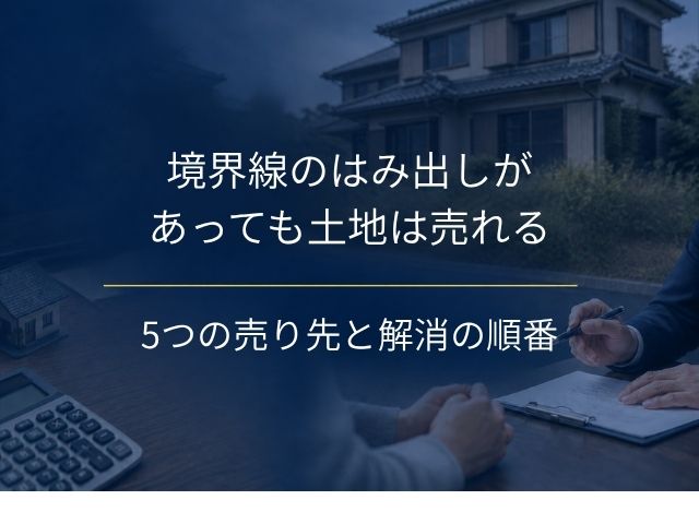 土地の境界線のはみ出しがあっても買取で売れる|越境の5つの売り先と、動く前に確かめる図面の見方