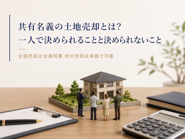 共有名義の土地売却とは?一人で決められることと決められないこと