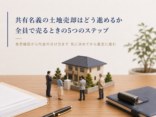 共有名義の土地売却はどう進めるか|全員で売るときの5つのステップ