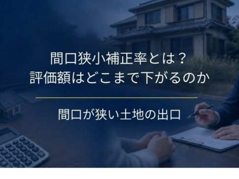 間口狭小補正率とは?評価額の下げ方と間口が狭い土地の出口