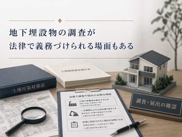 地下埋設物の調査が法律で義務づけられる場面もある