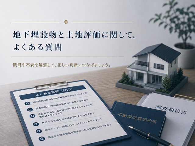 地下埋設物と土地評価に関して、よくある質問