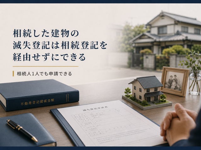 相続した建物の滅失登記は相続登記を経由せずにできる