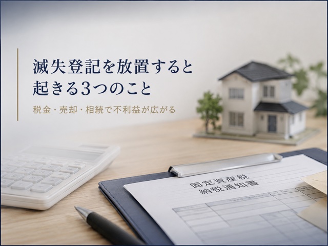 滅失登記を放置すると起きる3つのこと