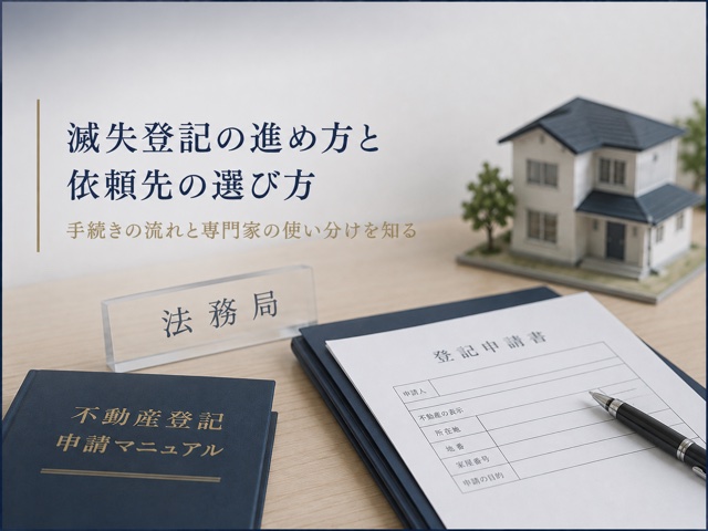 滅失登記の進め方と依頼先の選び方
