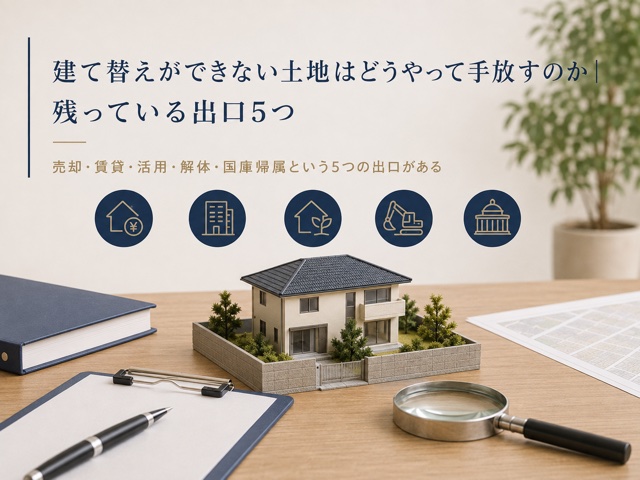 建て替えができない土地はどうやって手放すのか|残っている出口5つ