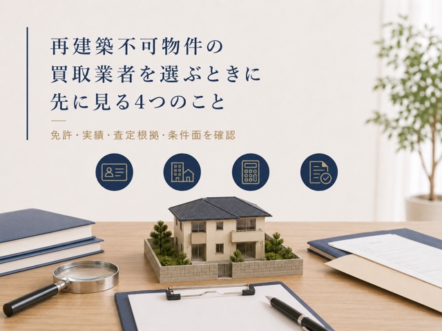 再建築不可物件の買取業者を選ぶときに先に見る4つのこと