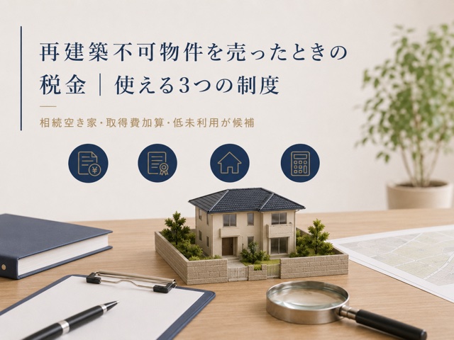 再建築不可物件を売ったときの税金|使える3つの制度