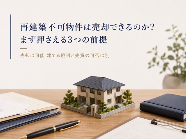 再建築不可物件は売却できるのか?まず押さえる3つの前提